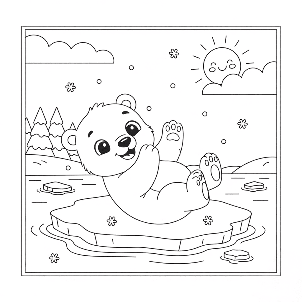 Baby Polar Bear Playing