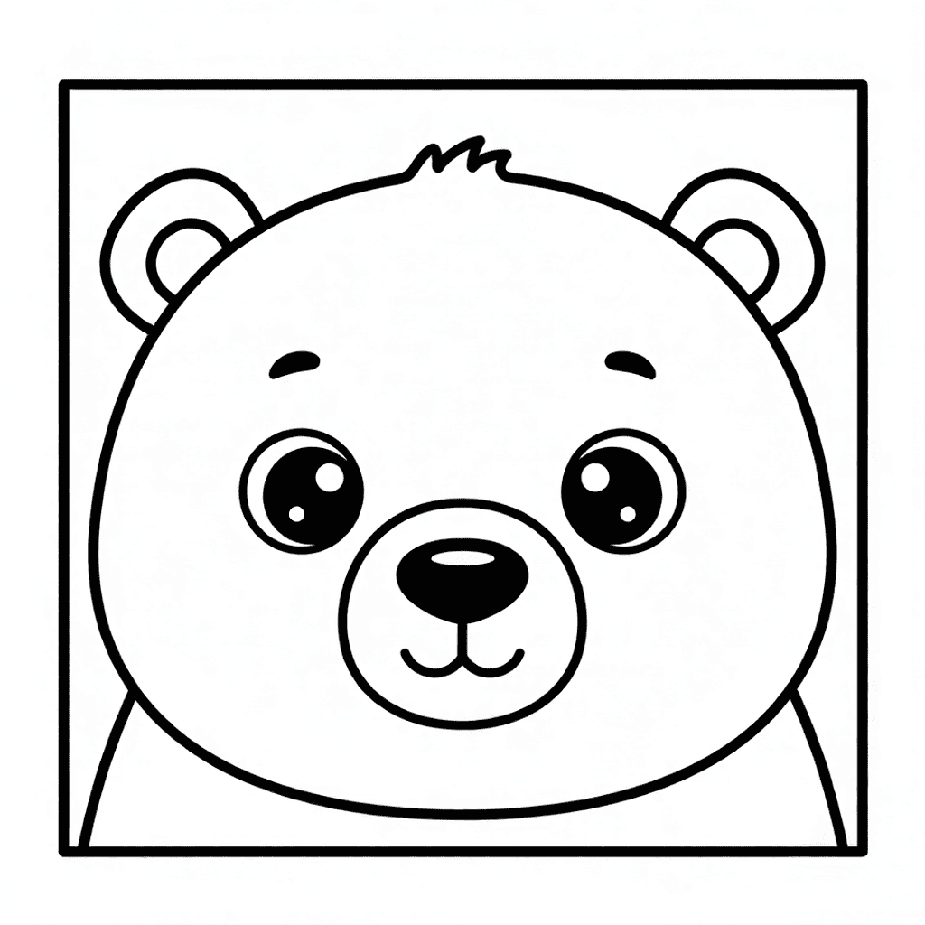 Chubby Polar Bear Face