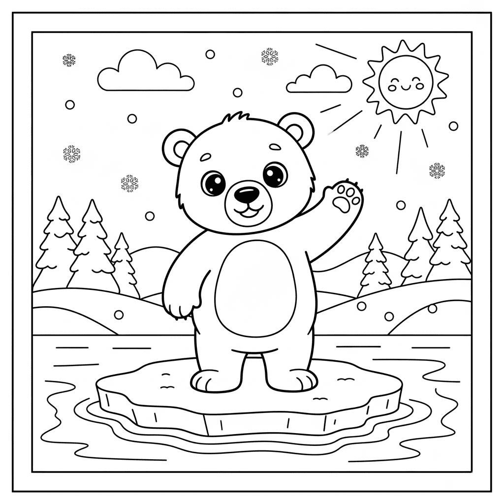 Polar Bear Waving Hello