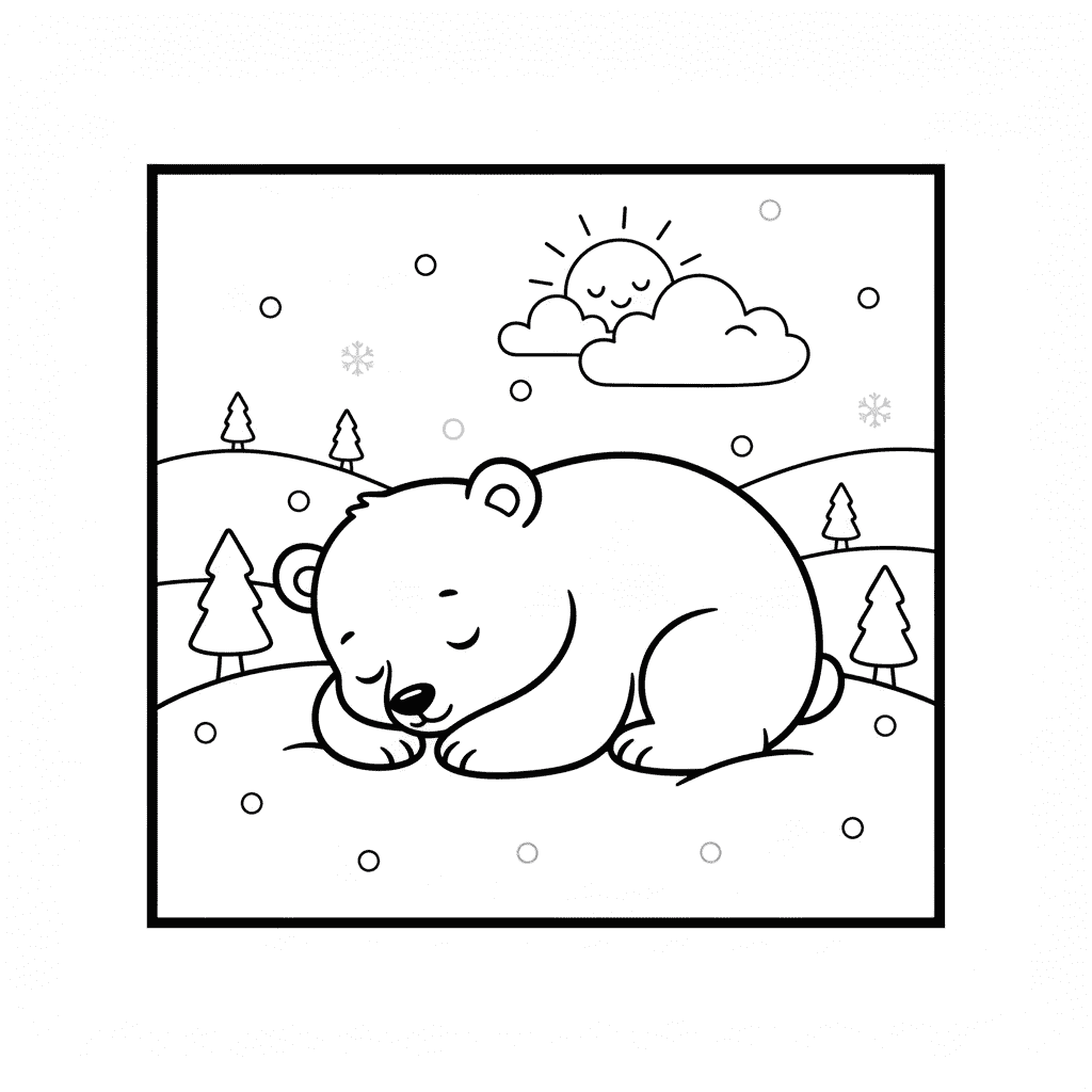 Sleeping Polar Bear