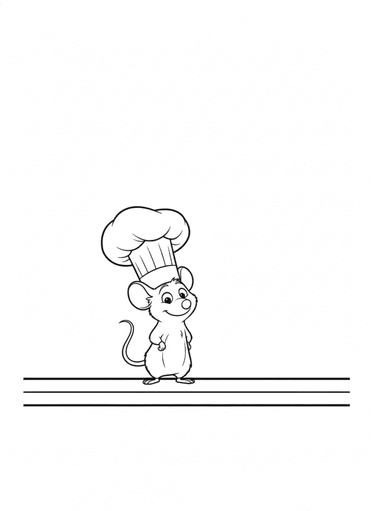 Remy on a kitchen counter