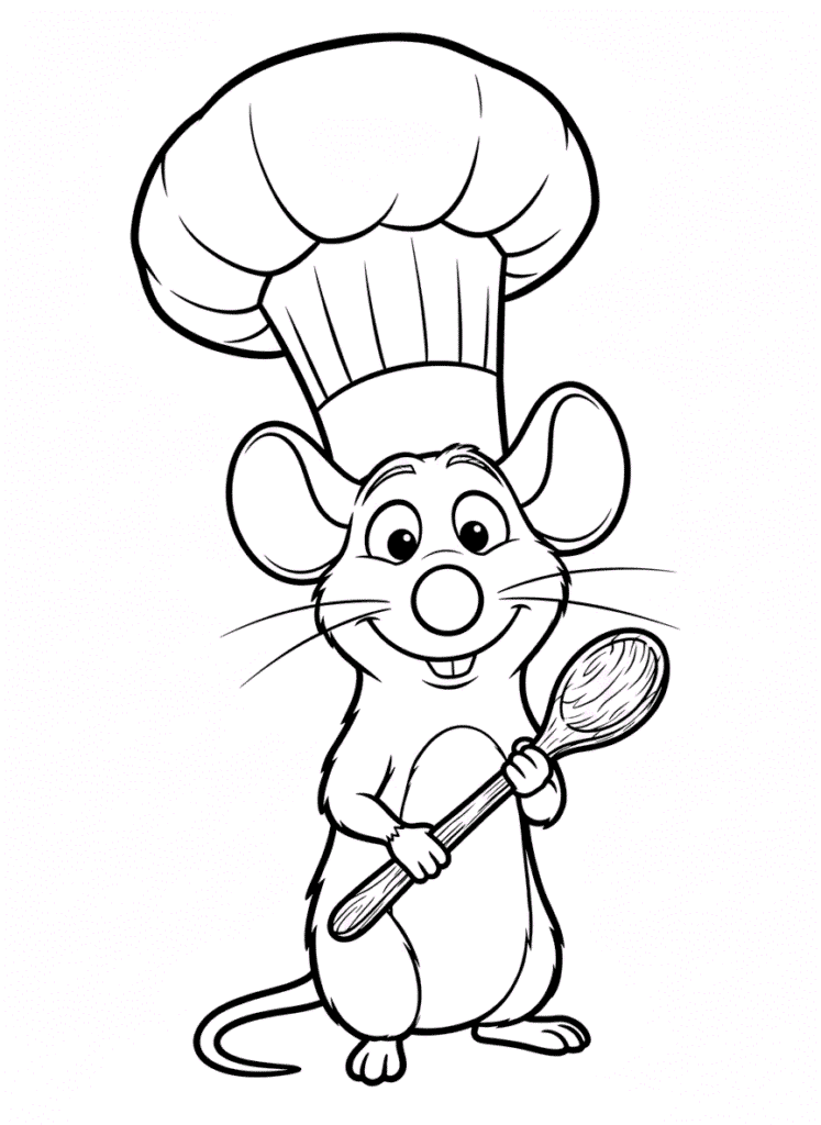 Remy wearing chef hat only