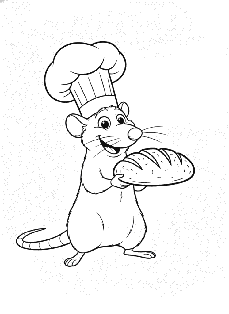 Remy with bread loaf