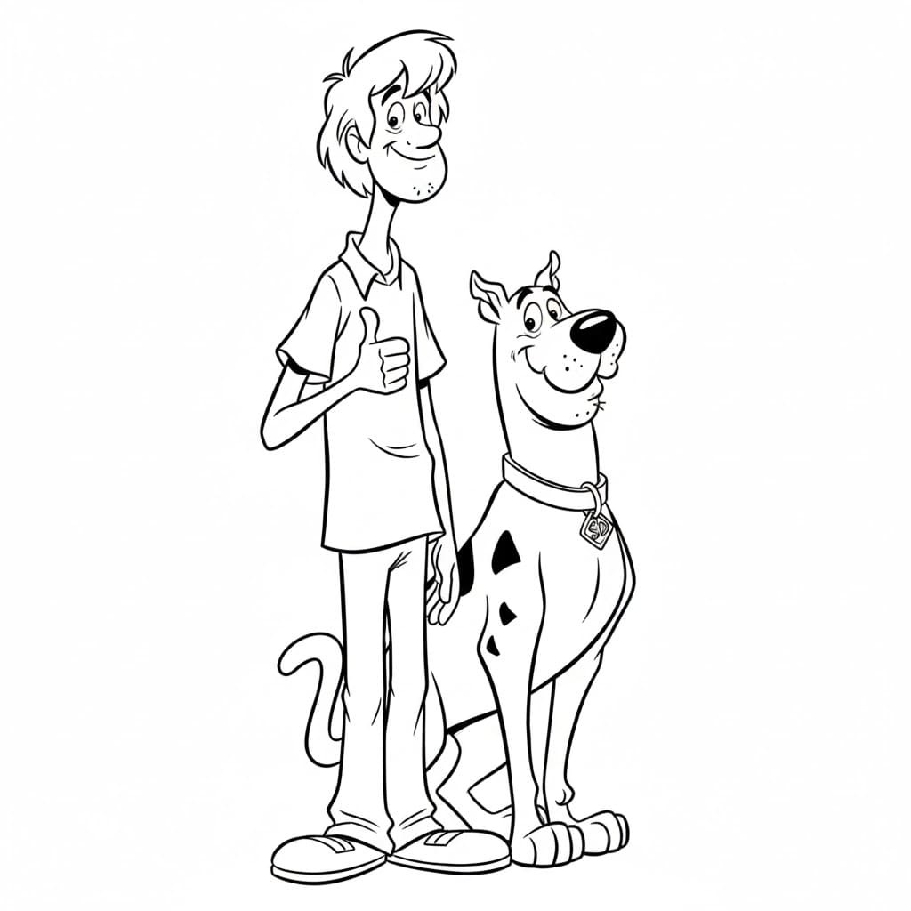 Scooby and Shaggy standing
