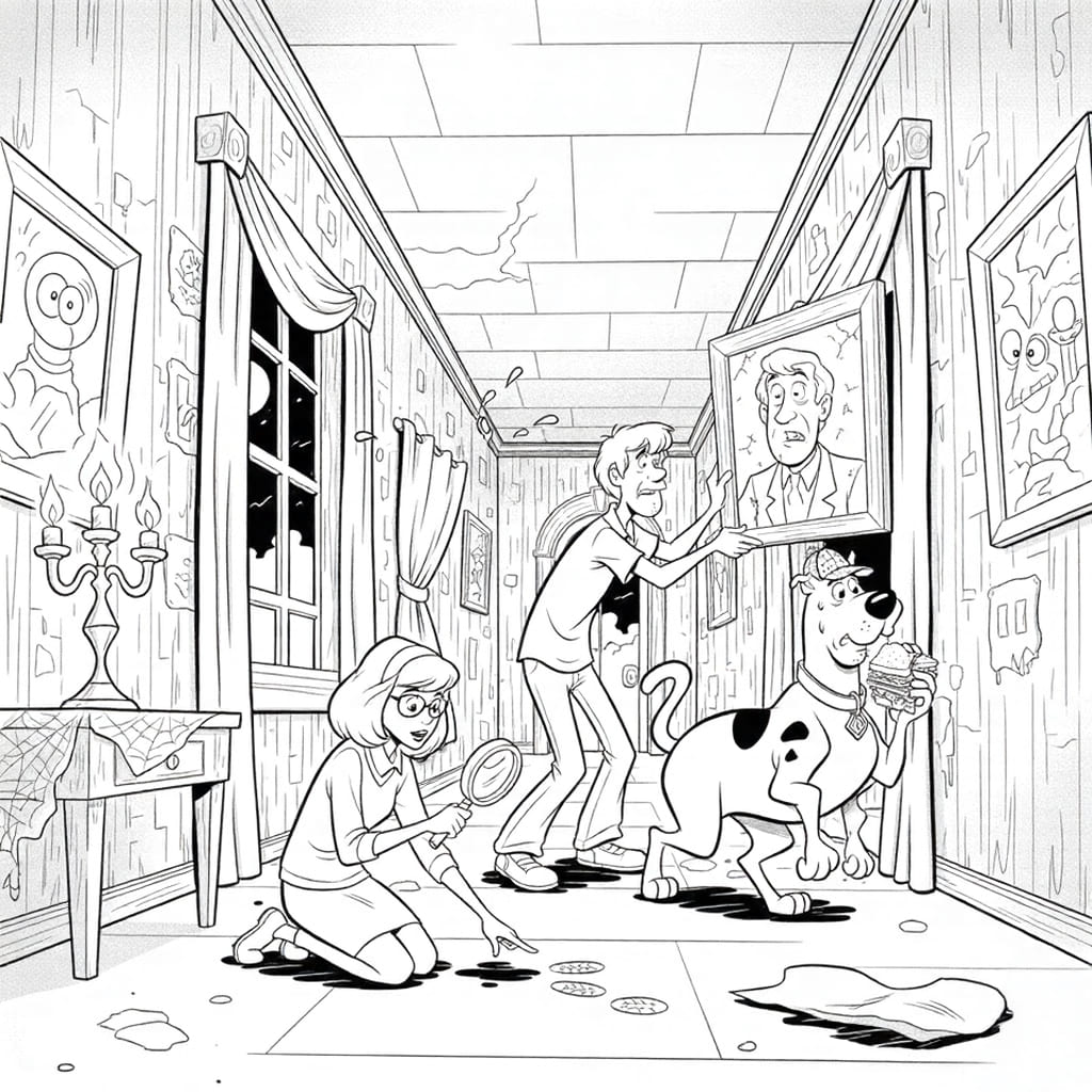 Scooby gang solving mystery together