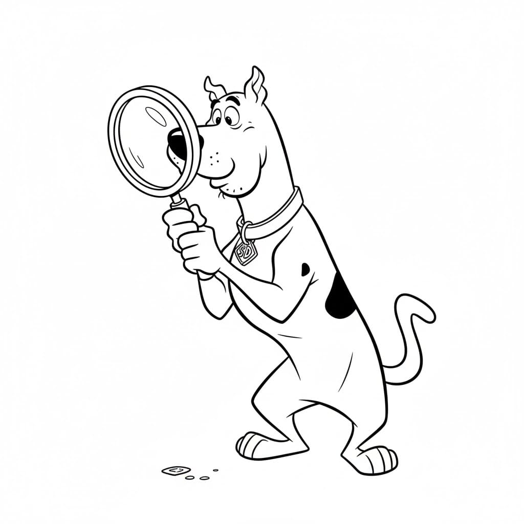 Scooby holding detective magnifying glass
