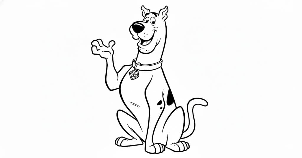 Scooby waving paw