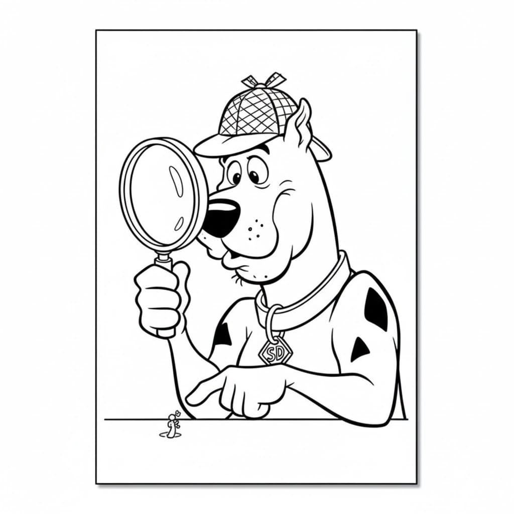 Scooby wearing detective hat