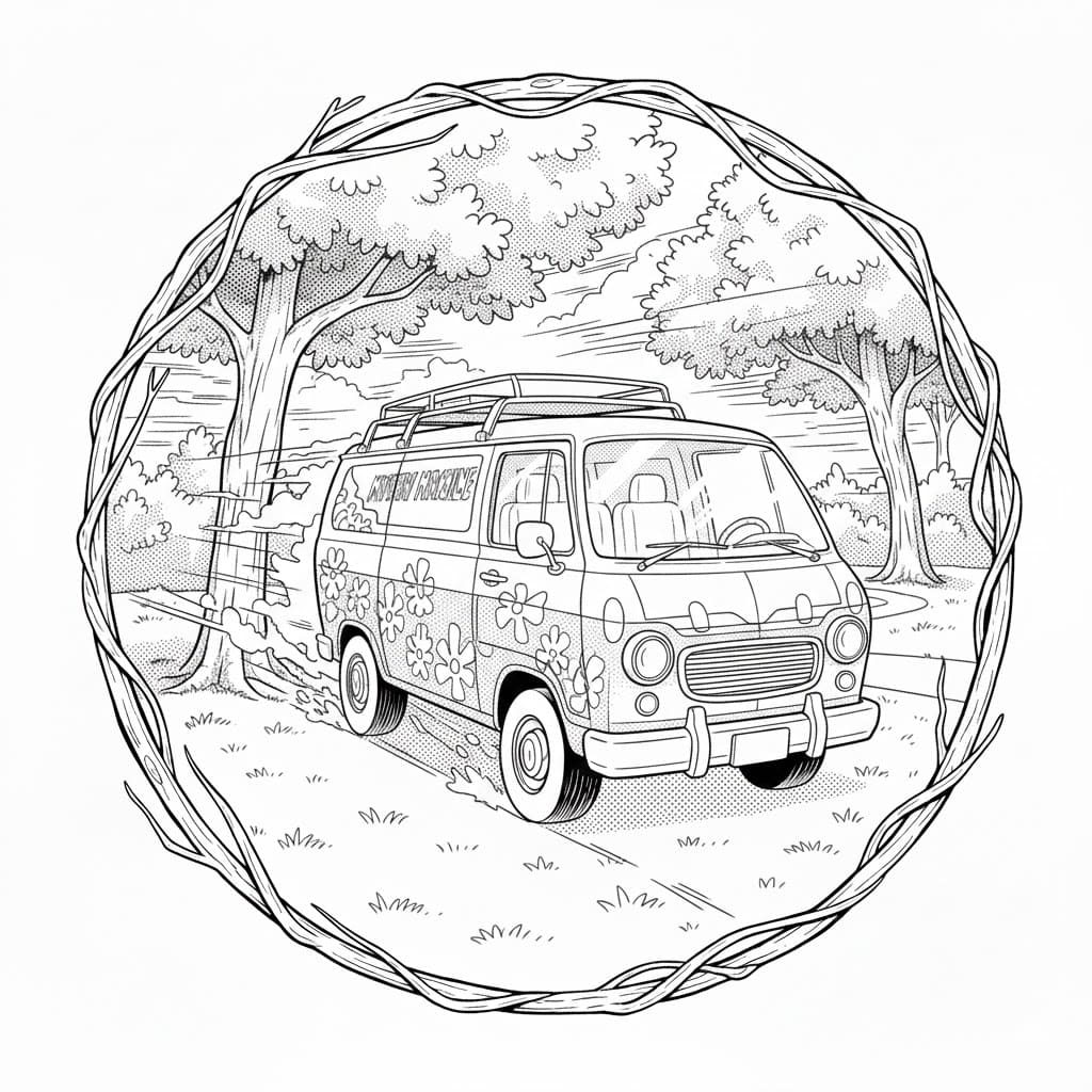 mystery van in motion